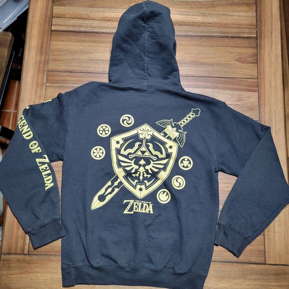 Legend Of Zelda LS Pullover Black Hoodie - Size Small - Picture 2 of 6